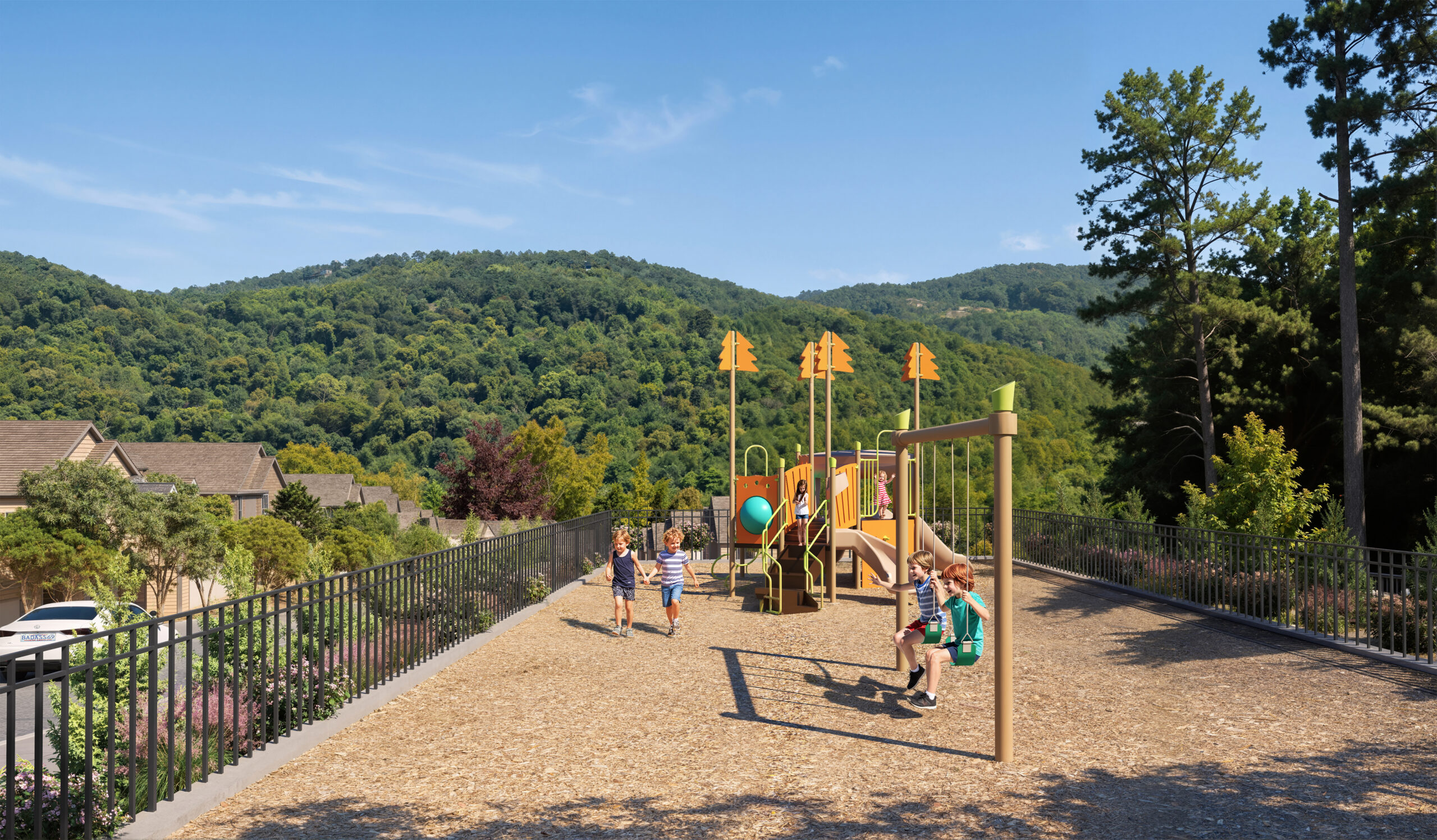 The Wilds at Cedar Mountain playground rendering Asheville NC